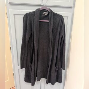 Barefoot Dreams Black Open-Front Cardigan